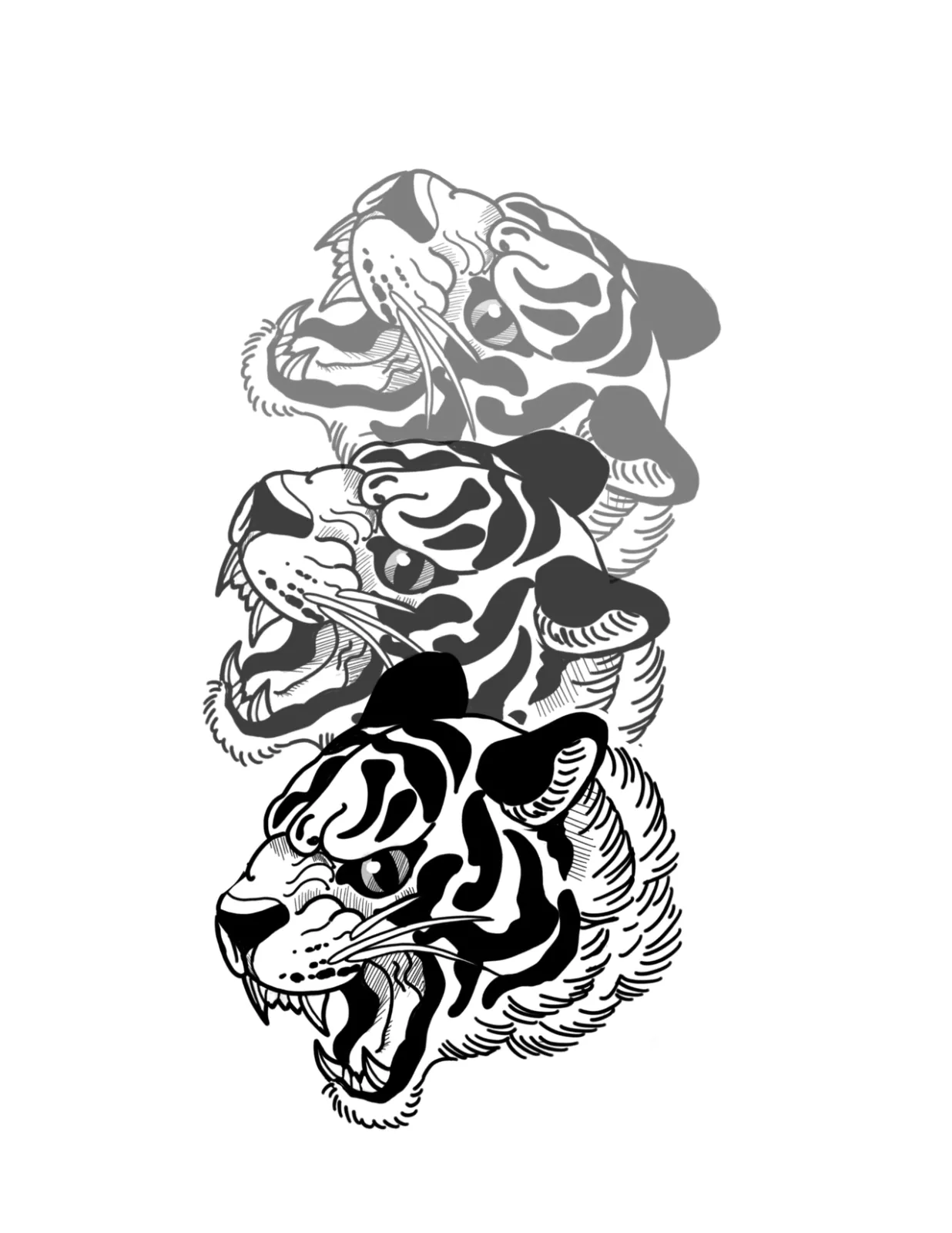 Flash sheet: Tiger & roses